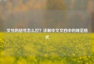 文号的括号怎么打？详解中文文档中的规范格式