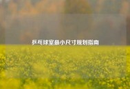 乒乓球室最小尺寸规划指南
