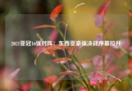 2021亚冠16强对阵：东西亚豪强决战序幕拉开