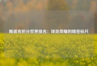 斯诺克积分世界排名：球员荣耀的精密标尺