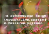 （注，根据您提供的用PS做表格，详细步骤与实用技巧内容本身已是标题，故直接输出原内容。若需其他形式标题，可补充说明需求。）