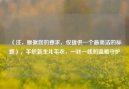 （注，根据您的要求，仅提供一个最简洁的标题），手织新生儿毛衣，一针一线的温暖守护