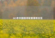 2021年中国排球联赛赛程全览