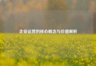 企业运营的核心概念与价值解析