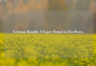 Cristiano Ronaldo A Legacy Forged in Excellence