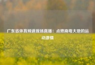 广东省体育频道现场直播：点燃南粤大地的运动激情