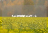 欧冠决赛巅峰对决完整回放