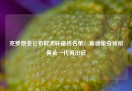 克罗地亚公布欧洲杯最终名单：莫德里奇领衔黄金一代再出征
