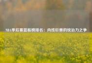 NBA季后赛篮板榜排名：内线巨兽的统治力之争