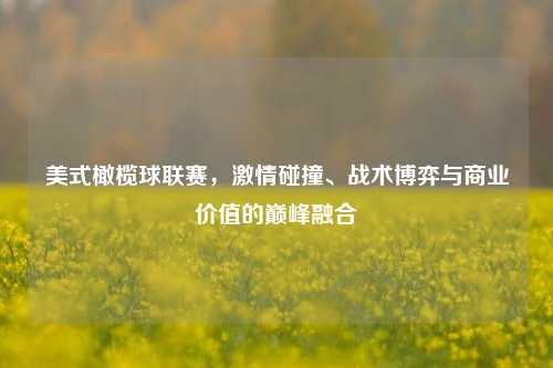 美式橄榄球联赛，激情碰撞、战术博弈与商业价值的巅峰融合