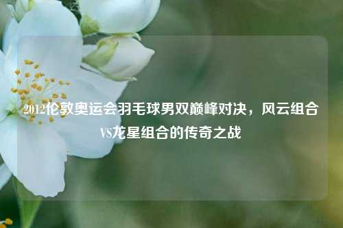 2012伦敦奥运会羽毛球男双巅峰对决，风云组合VS龙星组合的传奇之战