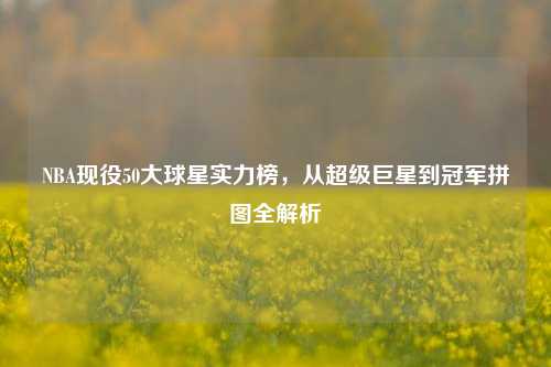 NBA现役50大球星实力榜，从超级巨星到冠军拼图全解析