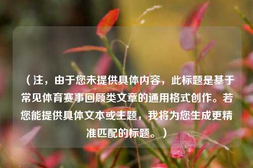 (注,由于您未提供具体内容,此标题是基于常见体育赛事回顾类文章的通用格式创作。若您能提供具体文本或主题,我将为您生成更精准匹配的标题。)