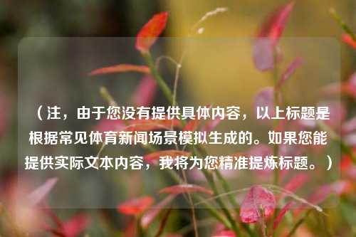 (注,由于您没有提供具体内容,以上标题是根据常见体育新闻场景模拟生成的。如果您能提供实际文本内容,我将为您精准提炼标题。)