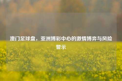 澳门足球盘，亚洲博彩中心的激情博弈与风险警示