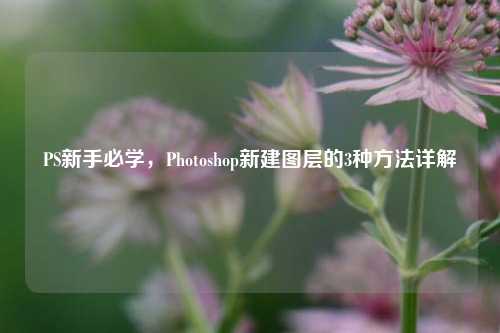PS新手必学，Photoshop新建图层的3种方法详解