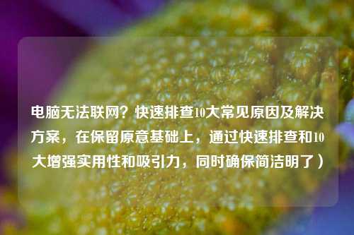 电脑无法联网？快速排查10大常见原因及解决方案，在保留原意基础上，通过快速排查和10大增强实用性和吸引力，同时确保简洁明了）