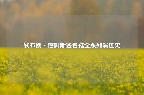 勒布朗·詹姆斯签名鞋全系列演进史