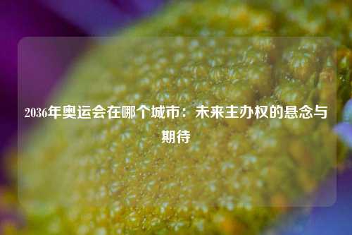 2036年奥运会在哪个城市：未来主办权的悬念与期待
