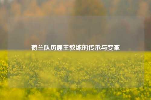 荷兰队历届主教练的传承与变革