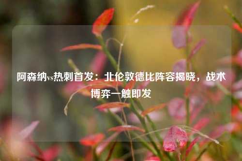 阿森纳vs热刺首发：北伦敦德比阵容揭晓，战术博弈一触即发