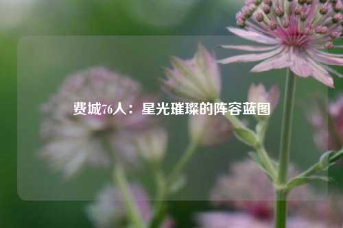费城76人：星光璀璨的阵容蓝图