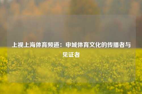 上视上海体育频道：申城体育文化的传播者与见证者