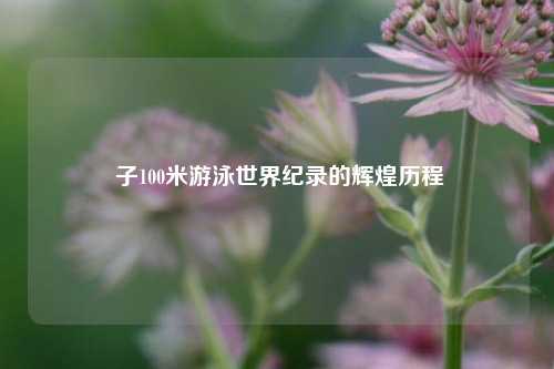  子100米游泳世界纪录的辉煌历程