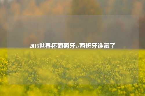 2018世界杯葡萄牙vs西班牙谁赢了