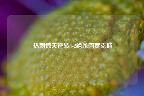  热刺惊天逆转3-2绝杀阿贾克斯