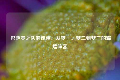  巴萨梦之队的传承：从梦一、梦二到梦三的辉煌阵容