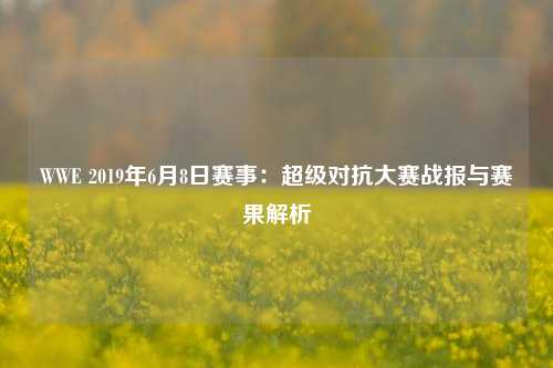 WWE 2019年6月8日赛事：超级对抗大赛战报与赛果解析