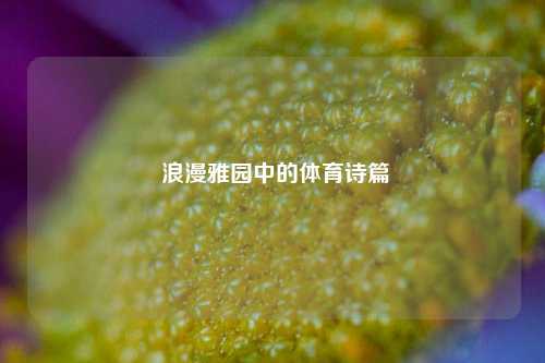  浪漫雅园中的体育诗篇